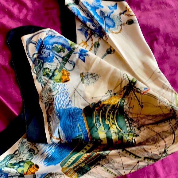 Hermes "L'Ocean" Scarf by Ledoux (1959) - Picture 2 of 3